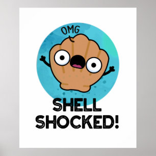 Poster Trocadilho de Seashell Cute Chocado