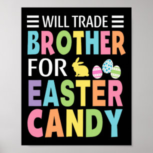 Poster Trocar Irmão Por Doces De Páscoa Meninos Meninas C