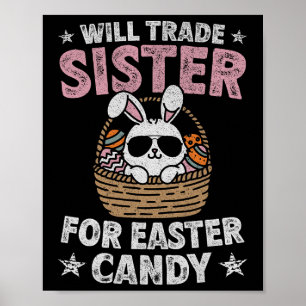 Poster Trocará Irmã Por Doces De Páscoa Funny Meninos Cri