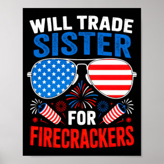 Poster Trocará irmã por fogos de artifício engraçado 4 de