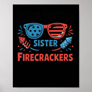 Poster Trocarei Irmã Por Fogos de Artifício Engraçado 4 d