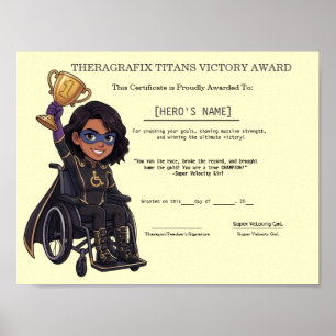 Poster Troféu Super-Herói de Terapia Pediátrica de Gradua