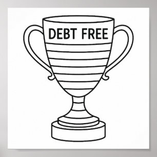 Poster Troféu Taça Rastreador de Liberdade de Dívida Pret
