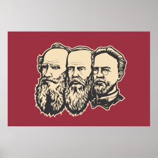 Pôster Troika russa: Tolstoy, Dostoevsky, Chekhov