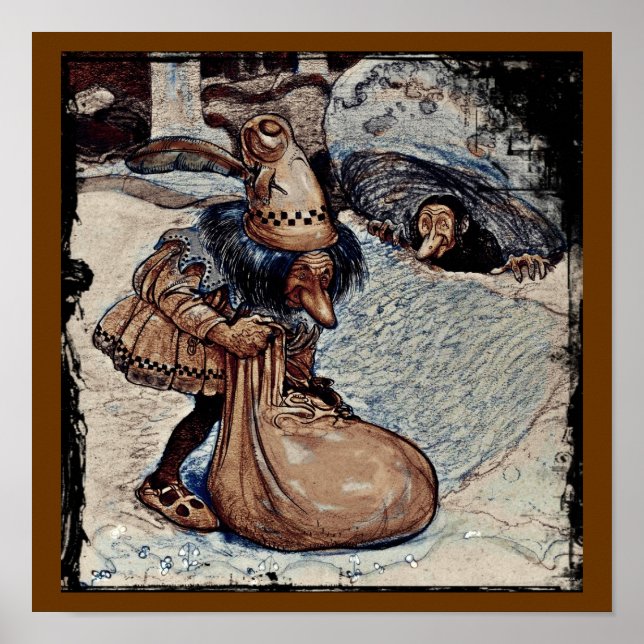 Poster Troll com a mão em um saco (Frente)