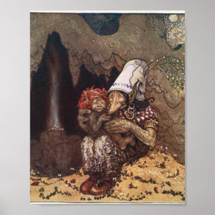 Poster Troll E Criança Por John Bauer