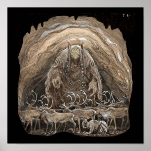 Poster Troll, menino e rena