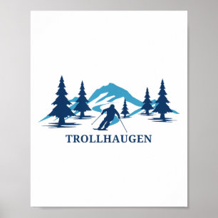 Poster Trollhaugen Wisconsin Ski Resort Skiier _1