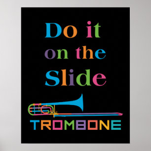 Poster Trombone Engraçado - Faça no Slide