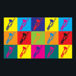 Pôster Trombone Pop Art<br><div class="desc">Trombone Pop Art. Se Trombone é seu passatempo, ocupação ou obsessão, mostre-o com camisetas Trombone excelente, canecas, adesivos e muito mais. Eles também são presentes de excelente para outros fãs de Trombone!</div>