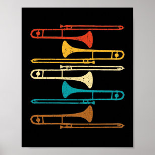 Poster Trombone retrô - Jazz