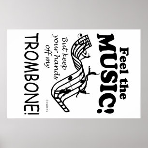 Poster Trombone Sente A Música