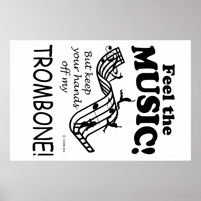 Poster Trombone Sente A Música (Frente)