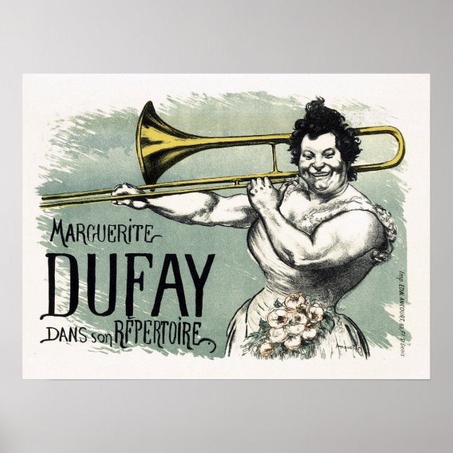 Pôster Trombone Vintage Marguerite Dufay (Frente)