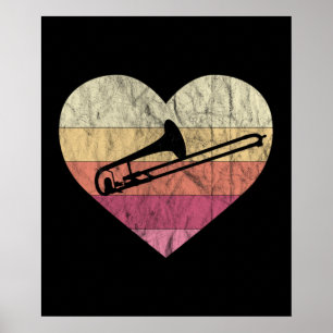 Poster Trombonista Adora Jogar Trombone