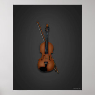 Poster Trompe L'oeil Violin & Arco Classic Music