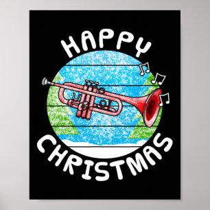 Poster Trompete Natal Trombeteiro Br Músico Professor de 