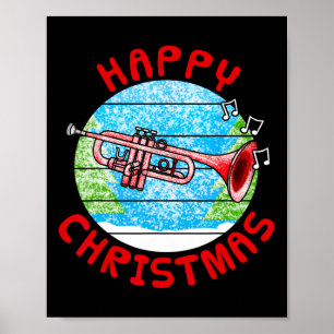 Poster Trompete Natal Trompetista Br Músico Professor de