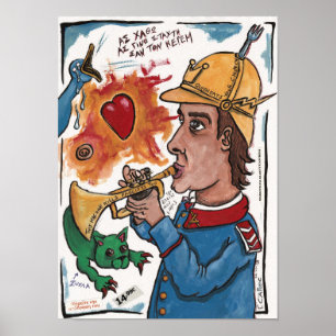 Poster trompetista - esta máquina mata fascistas