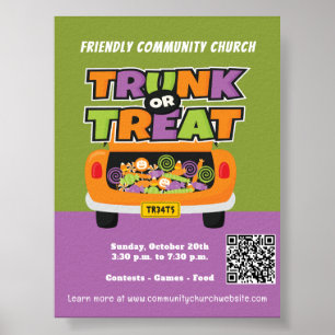 Poster Tronco ou Tratar Evento de Halloween