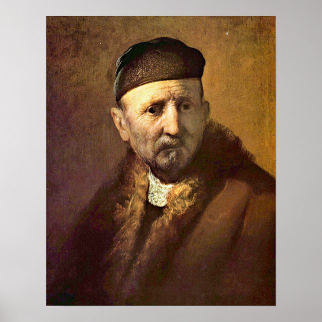 Poster �Tronie� of an old man by Rembrandt (Frente)