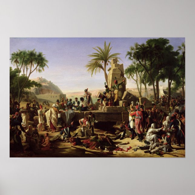 Poster Tropas paradas nas margens do Nilo (Frente)