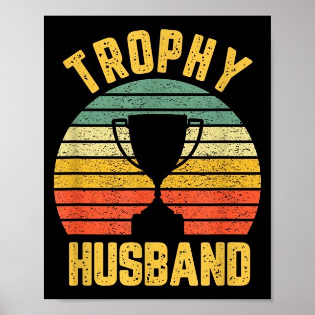 Poster Trophy Husband Funny For Cool Father Or Dad  (Frente)