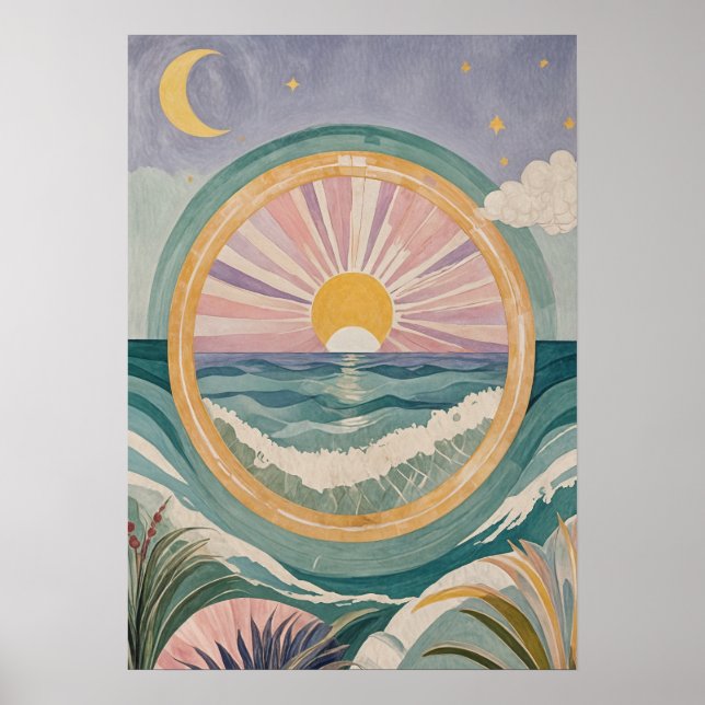 Poster Tropical Celestial Shore (Frente)
