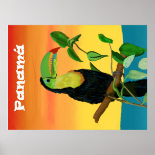 Poster tropical do pássaro de Toucan