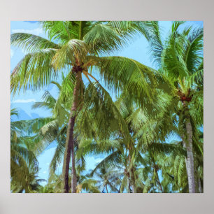 Poster tropical dos trabalhos de arte   das