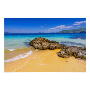 Pôster Tropical Filipinas Sandy Beach Island Poster