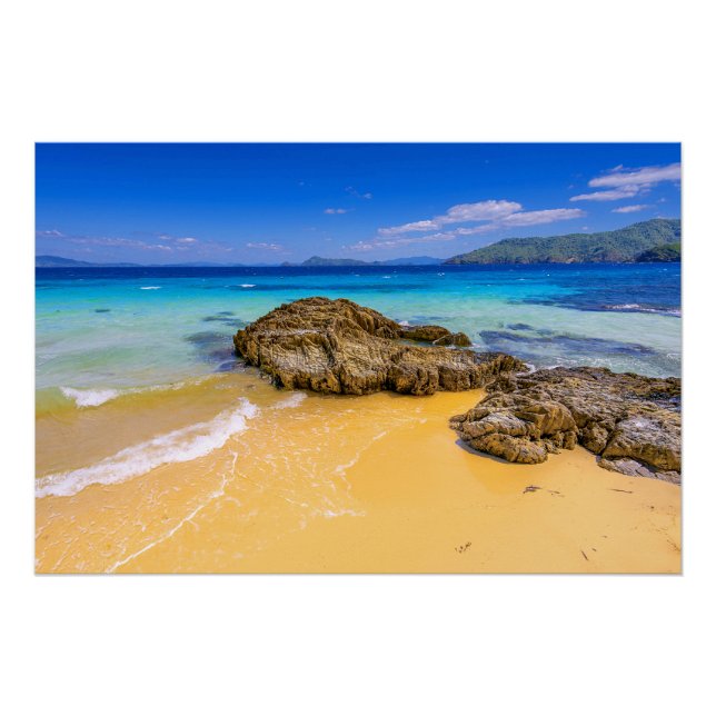 Pôster Tropical Filipinas Sandy Beach Island Poster (Frente)
