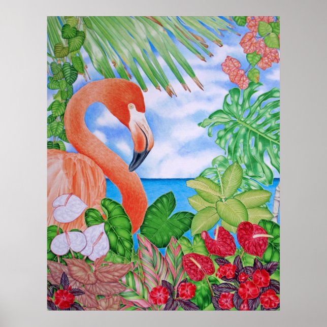 Poster Tropical Flamingo (Frente)