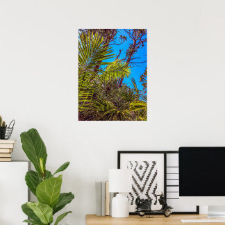 Poster Tropical Greens and Blue Sky 