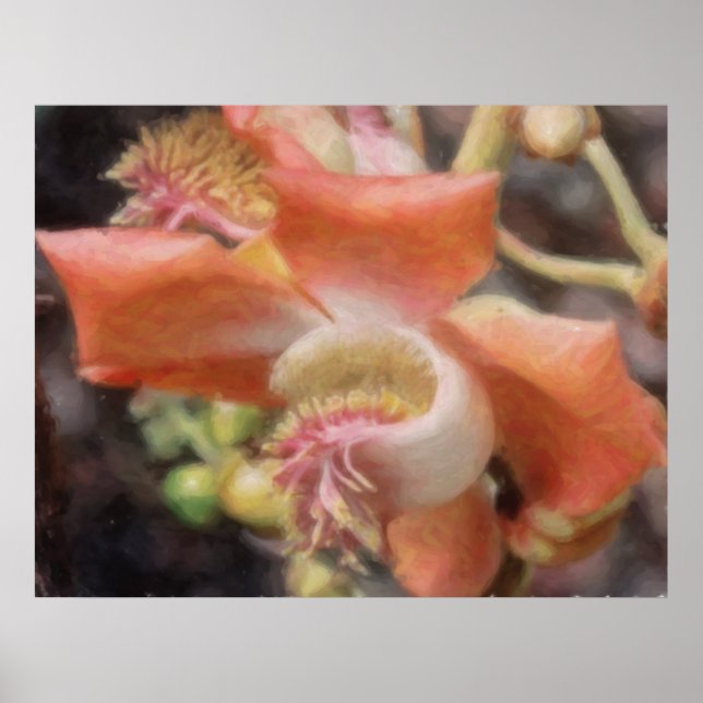 Poster tropical havaiano da flor (Frente)