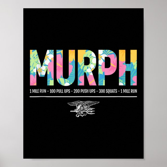 Poster Tropical Murph Memorial Workout Wod Militar G (Frente)