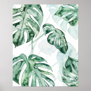 Poster Tropical Palm Split Leaf