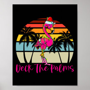 Poster Trópico Trópico De Palmas De Natal Flamingo Palm