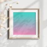 Poster Troquesa Rosa<br><div class="desc">Turquesa a fundo gradiente rosa.</div>