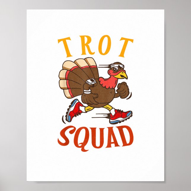 Poster Trot Squad Shirt Graças à Ação de Graças à Turquia (Frente)