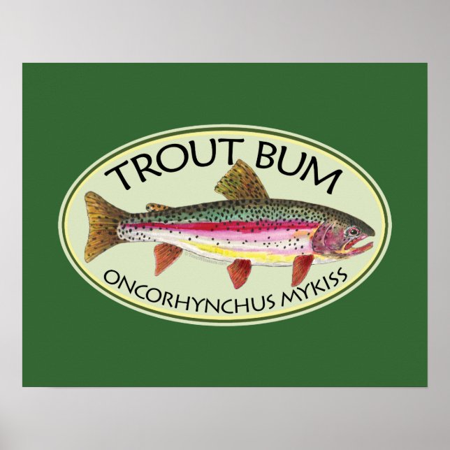 Pôster Trout Bum Fisheries (Frente)
