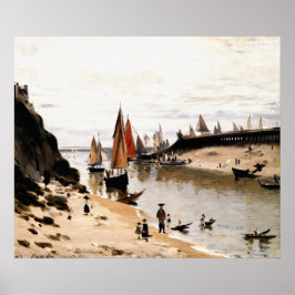 Poster Trouville Breakwater