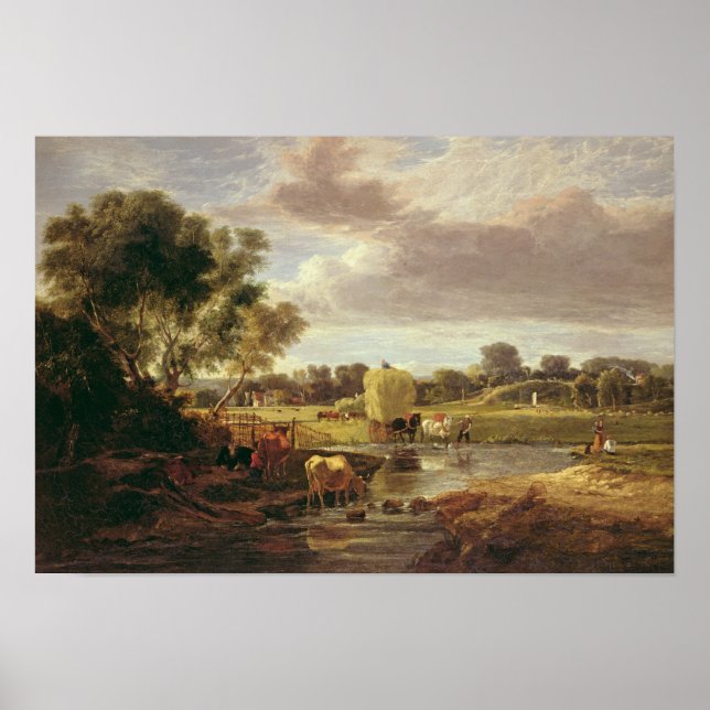 Pôster Trowse Meadows, perto de Norwich, 1828 (Frente)