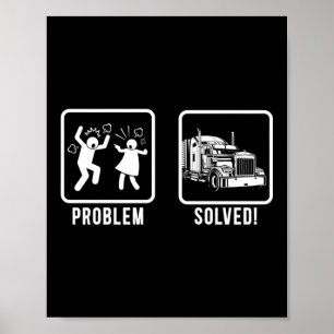 Poster Truck Driver Problema Resolvido Wife Husband
