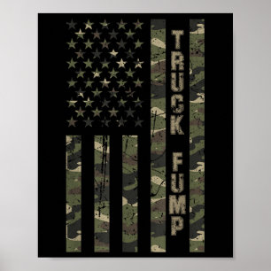 Poster Truck Fump Estados Unidos Afastou Camo W us