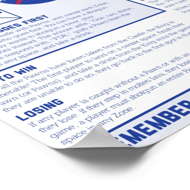 Poster True American: The Epic Drinking Game Rules (Borda)