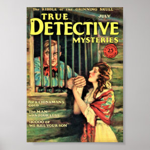 Poster True Detetive Mysteries julho de 1927