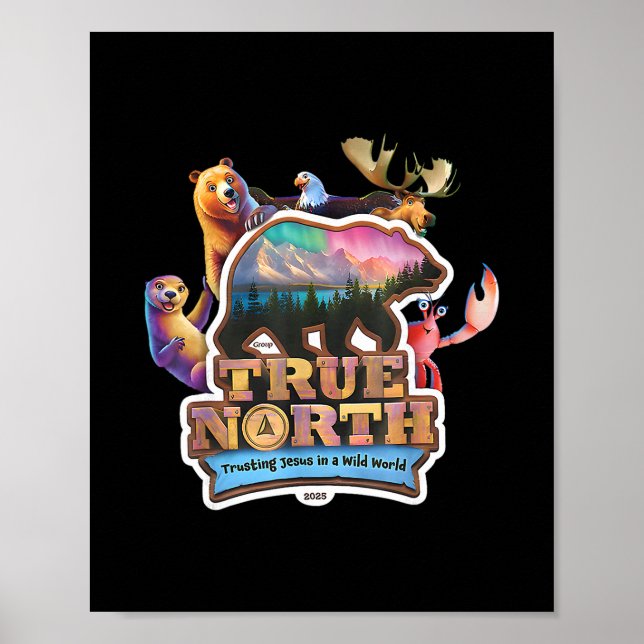 Poster True North Vbs 2025 Confiar em Jesus Deserto Chri (Frente)