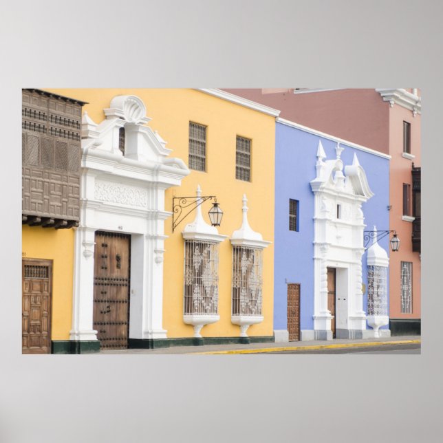 Pôster Trujillo, Peru. Arquitetura De ornamentados De Tru (Frente)