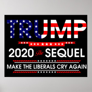Poster Trump 2020 A Sequela Faz Os Liberais Chorarem De N